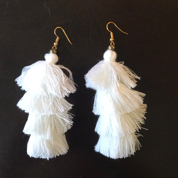 Jewelry - White tassel earrings Jewelry - White tassel earrings